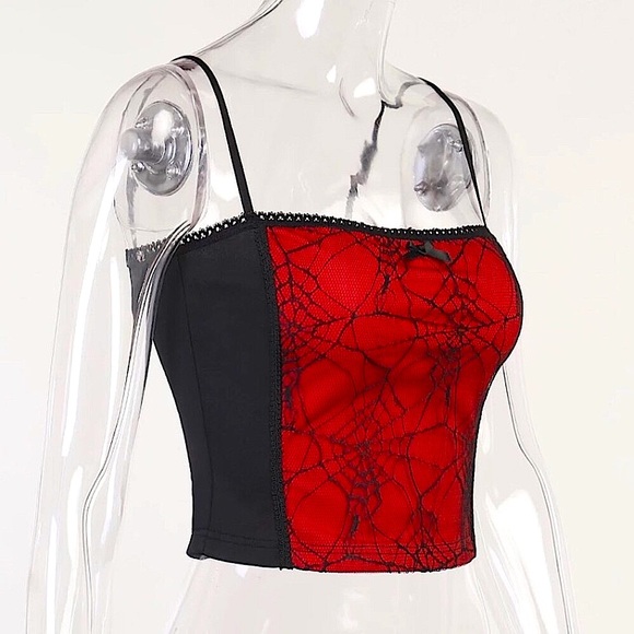 Red spider web🕸🕷 tank top - Picture 8 of 16